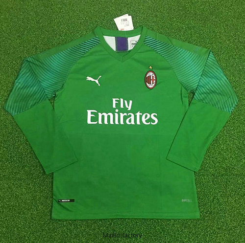 Soldes Maillot du AC Milan 2019/20 Gardien De But Manche Longue Vert