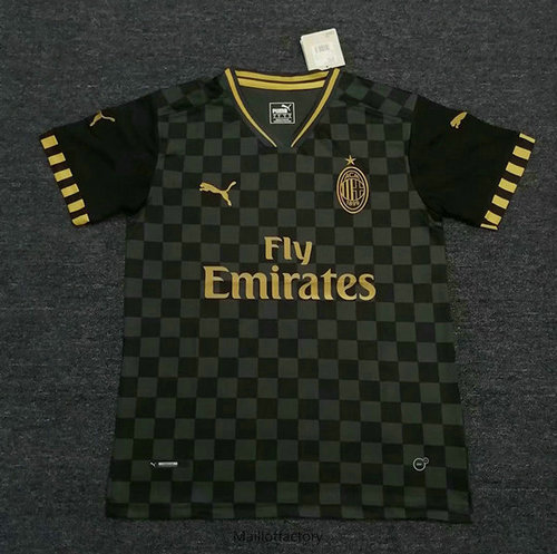 Nouveaux Maillot du AC Milan Entraînement 2019/20 Noir