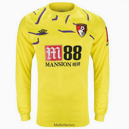 Pas cher Maillot du Bournemouth FC 2019/20 Gardien De But Manche Longue Jaune