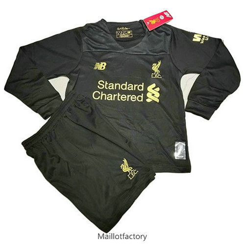 Soldes Maillot du Liverpool Enfant 2019/20 Gardien De But Manche Longue Noir