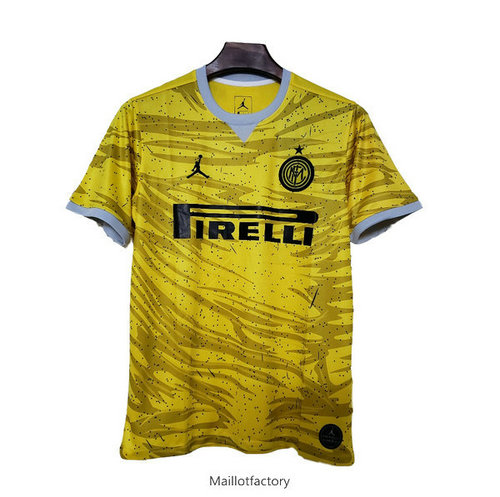 Soldes Maillot du Inter Milan Jordan 2019/20 Jaune fans