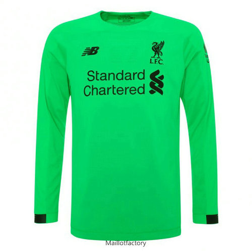 Pas cher Maillot du Liverpool 2019/20 Gardien De But Manche Longue Vert