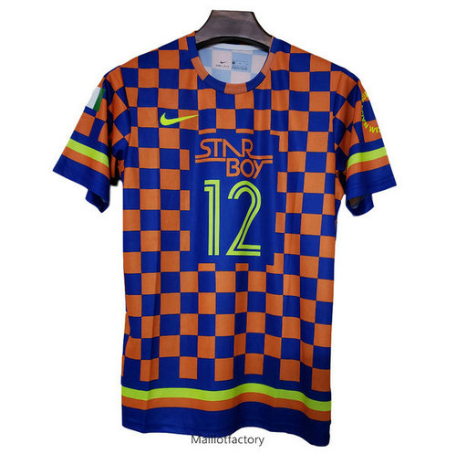 Pas cher Maillot du Nigéria Plaid Orange/ 2019/20 Bleu