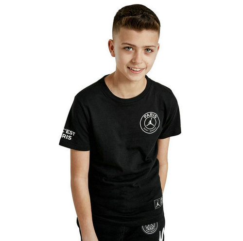 Pas cher Maillot du PSG Jordan Junior Entraînement Logo 2019/20 Noir