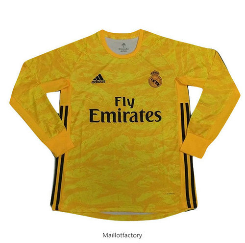 Vente Maillot du Real Madrid 2019/20 Gardien De But Manche Longue Jaune