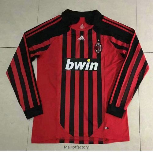 Achetez Retro Maillot du AC Milan 2007-08 Manche Longue Domicile