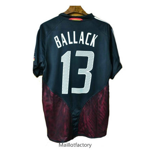 Achetés Retro Maillot du Allemagne Coupe du Europe 2004 Exterieur Noir (13 BALLACK)