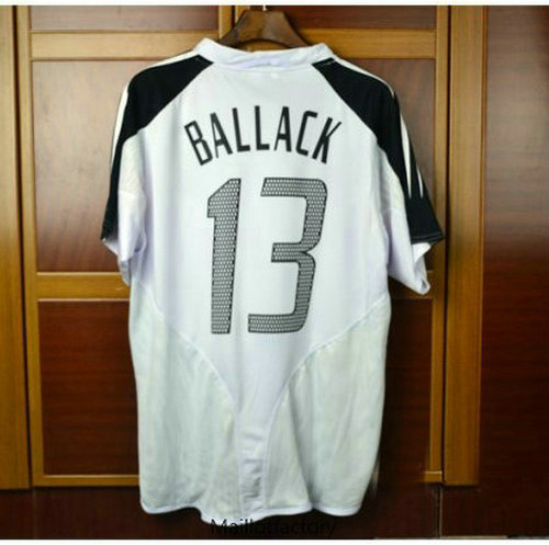 Flocage Retro Maillot du Allemagne Coupe du Europe 2004 Domicile (13 BALLACK)