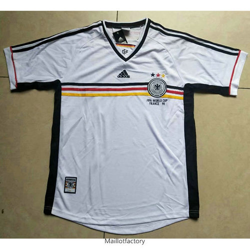 Soldes Retro Maillot du Allemagne Blanc 1998