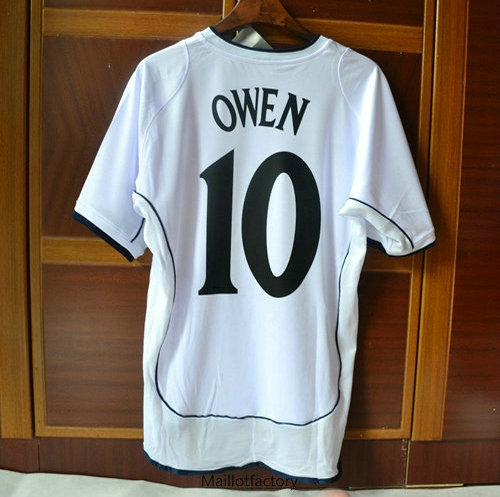 Achat Retro Maillot du Angleterre Coupe du Monde 2002 Domicile (10 Owen)