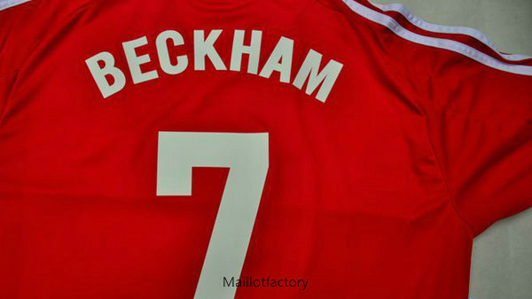 Pas cher Retro Maillot du Beckham charity event Rouge (7 Beckham) 2015