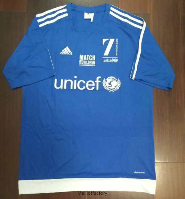 Achetés Retro Maillot du Beckham charity event Bleu (7 Beckham) 2015