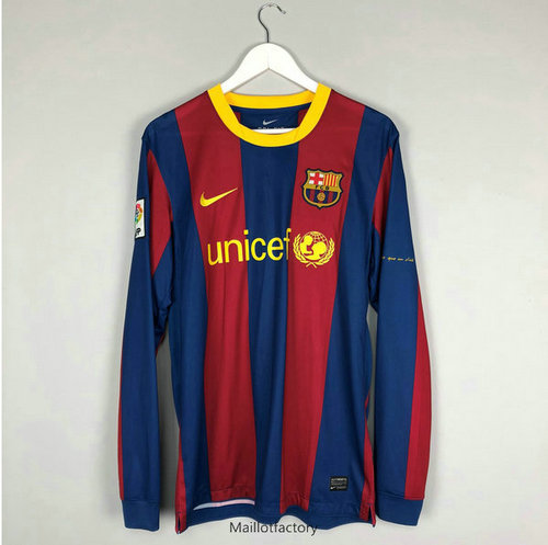 Nouveaux Retro Maillot du Barcelone 2010-11 Manche Longue Domicile