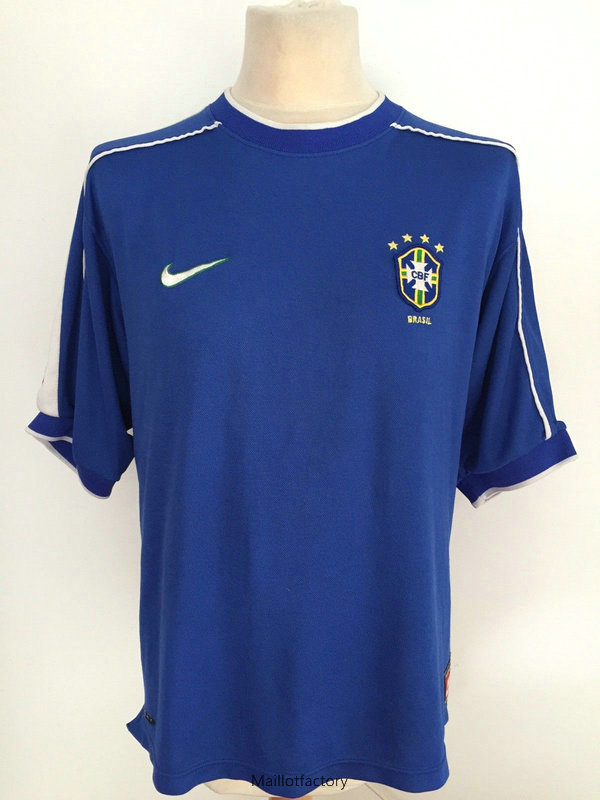 Flocage Retro Maillot du Bresil Coupe du Monde 1998 Exterieur Bleu