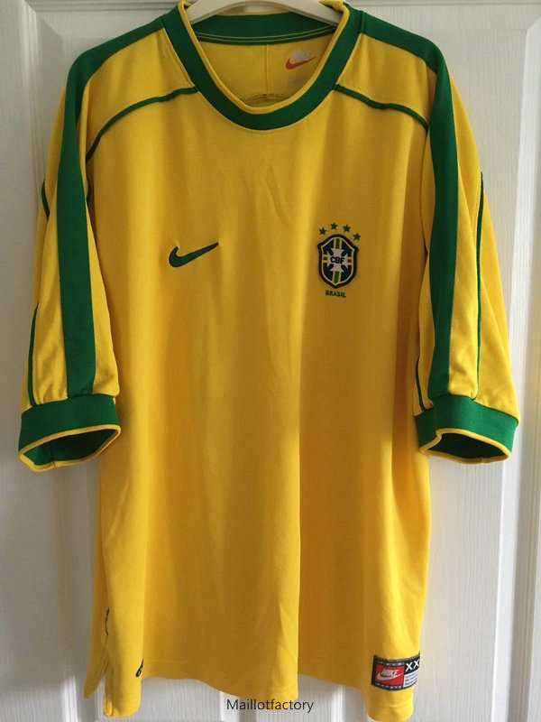 Achetez Retro Maillot du Bresil Coupe du Monde 1998 Domicile