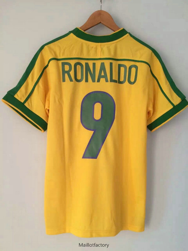 Prix Retro Maillot du Bresil 1998 Domicile (9 RONALDO)