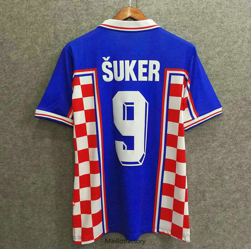 Flocage Retro Maillot du Croatie Coupe du Monde 1998 Exterieur (9 SUKER)