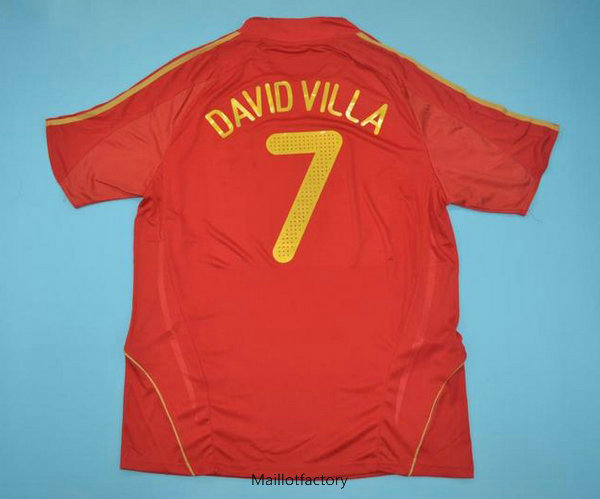 Achetez Retro Maillot du Espagne 2008 Domicile (7 David Villa)