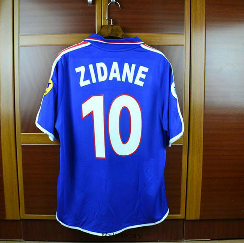 Prix Retro Maillot du france Coupe du Europe 2000 Domicile (10 Zidane)