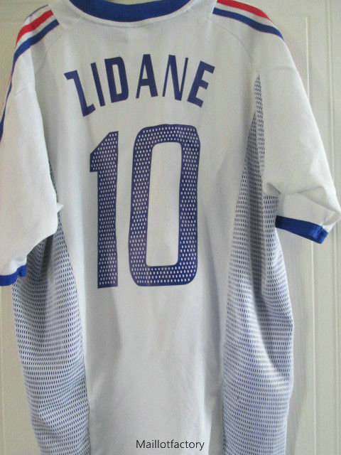 Vente Retro Maillot du France Coupe du Monde 2002 Exterieur (10 Zidane)