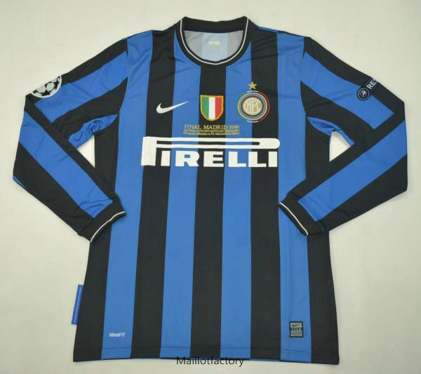 Soldes Retro Maillot du Inter Milan 2010 Manche Longue Domicile