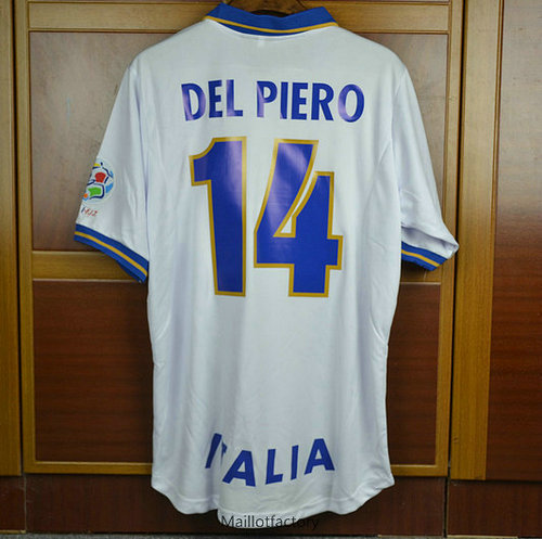 Nouveaux Retro Maillot du Italie 1996 Exterieur (14 Del Piero)