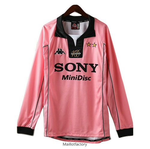 Nouveaux Retro Maillot du Juventus 1998 Manche Longue Rose