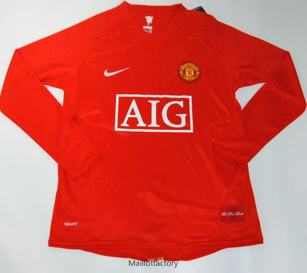 Achetés Retro Maillot du Manchester United 2007-08 Manche Longue