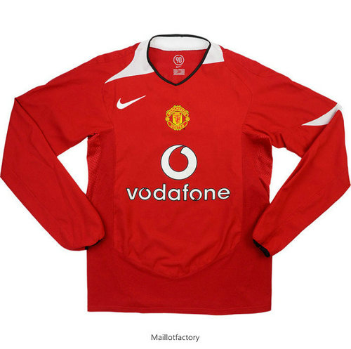 Achetez Retro Maillot du Manchester United 2005-06 Manche Longue Domicile