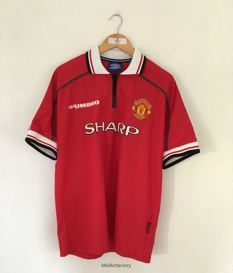 Soldes Retro Maillot du Manchester united 1998-00 Domicile