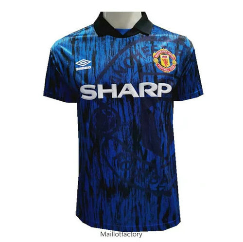 Vente Retro Maillot du Manchester United 1992-1993 Bleu