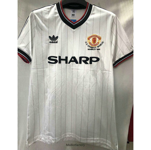 Vente Retro Maillot du Manchester United 1983 Blanc