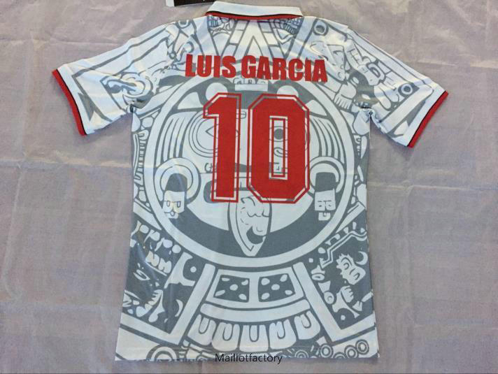 Soldes Retro Maillot du Mexique 1998 Exterieur Blanc (10 Luis garcia)