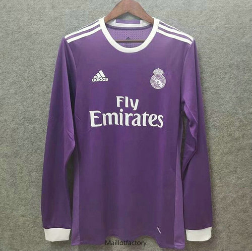 Prix Retro Maillot du Real Madrid 2016-17 Manche Longue Exterieur