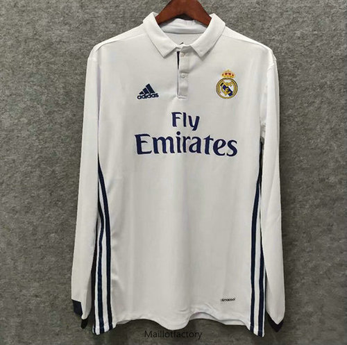 Achat Retro Maillot du Real Madrid 2016-17 Manche Longue Domicile