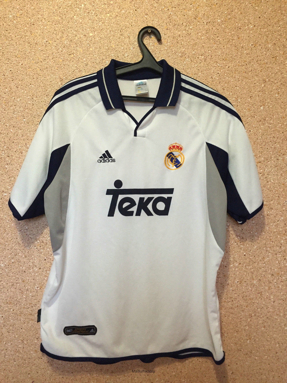 Vente Retro Maillot du Real Madrid Champions League 2000-01 Domicile