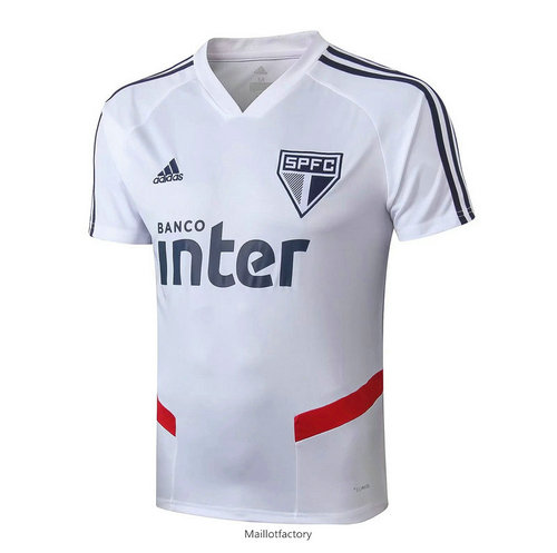 Vente Maillot du Sao Paulo Tracksui 2019/20 Col V Blanc