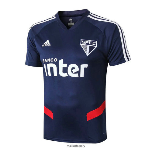 Soldes Maillot du Sao Paulo Pré-Match 2019/20 Col V Bleu