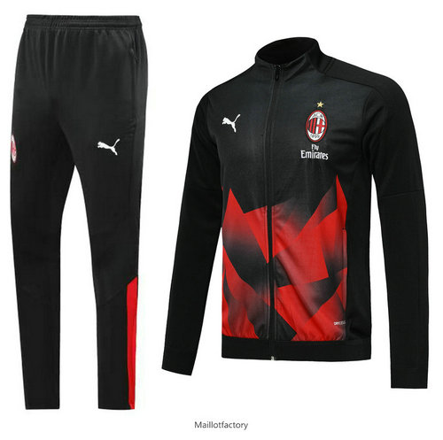 Flocage Veste Survetement AC Milan 2019/20 Noir/Rouge