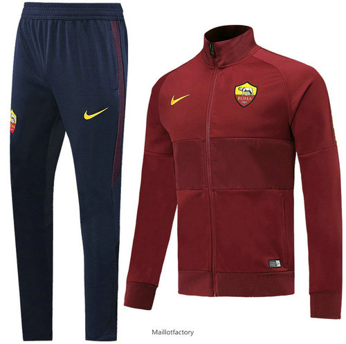 Nouveaux Veste Survetement AS Rome 2019/20 Jujube Rouge