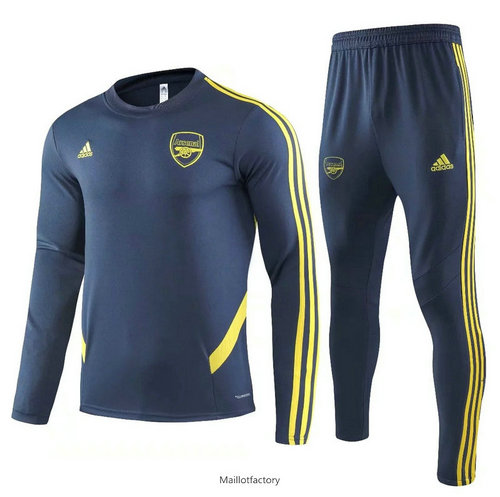 Achat Survetement Arsenal 2019/20 Noir/Jaune bande Col Rond