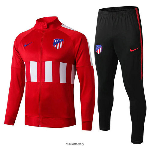 Flocage Veste Survetement Atletico Madrid 2019/20 Rouge Noir Col Rond