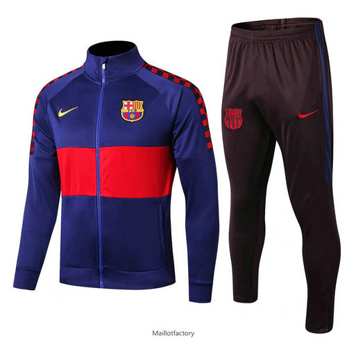 Achat Veste Survetement Barcelone 2019/20 Bleu Marine Col Haut