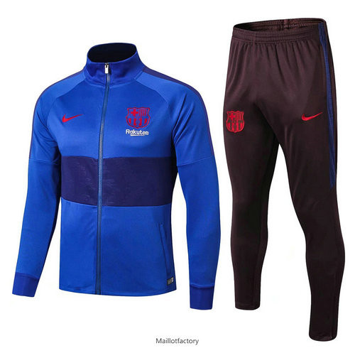 Nouveaux Veste Survetement Barcelone 2019/20 Bleu Col Haut