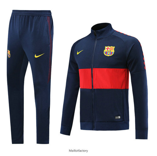 Pas cher Veste Survetement Barcelone 2019/20 Rouge/Bleu Marine