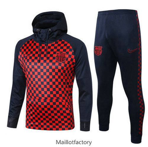 Vente Sweat à capuche Barcelone 2019/20 Rouge Grille