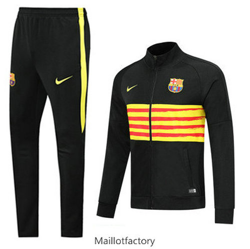 Soldes Veste Survetement Barcelone 2019/20 Noir/Jaune