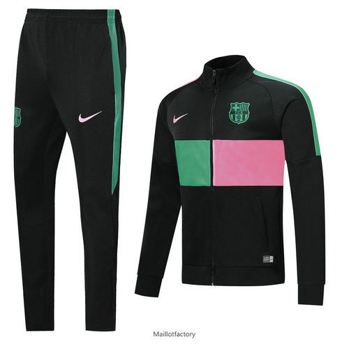 Flocage Veste Survetement Barcelone 2019/20 Noir Rose/Vert