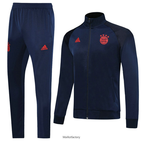 Pas cher Veste Survetement Bayern Munich 2019/20 Bleu Marine/Rouge