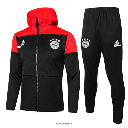 Achetés Veste Survetement Bayern Munich 2020/21 a Capuche Noir/Rouge